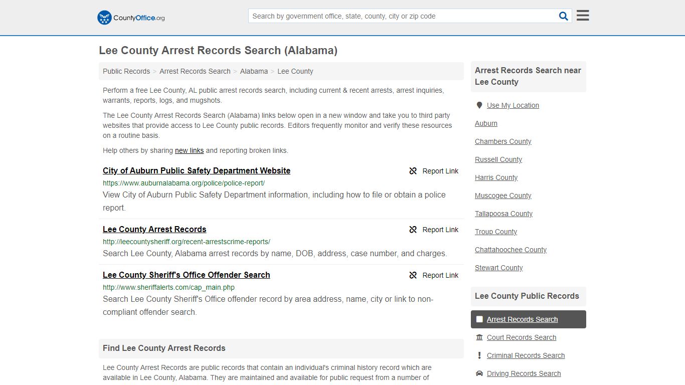 Arrest Records Search - Lee County, AL (Arrests & Mugshots)